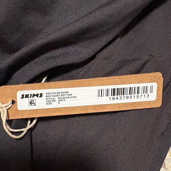 NWT Skims Mid Waist Bikini Bottom in Black Onyx- Size Small - Picture 9 of 9